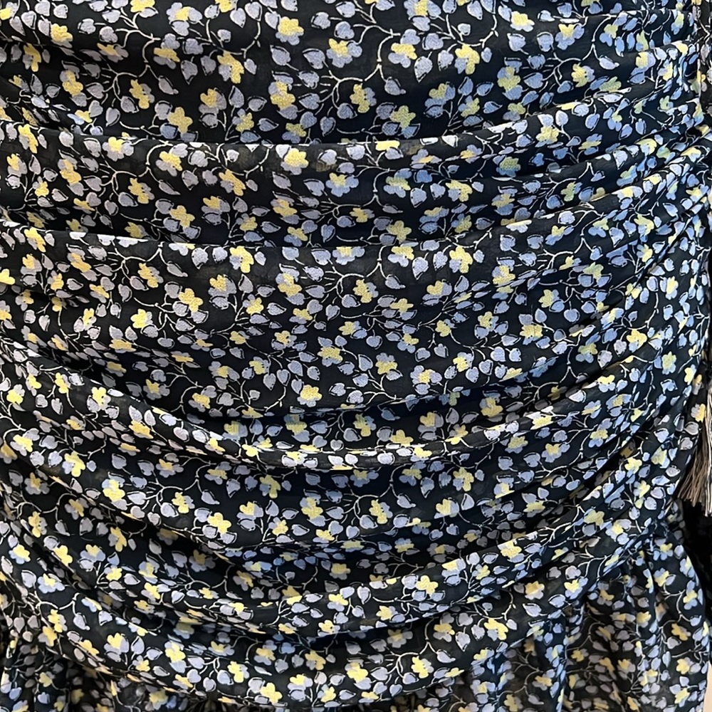1. STATE Ruffled Ruched Seam Floral Mini Skirt - Picture 4 of 14